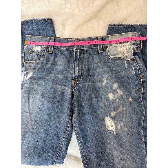 Ruehl No. 925 Premium Jeans Distressed USA Loopy Relaxed Bootcut Men W 31 L 33 - Picture 8 of 11